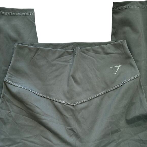 GYMSHARK Elevate High waist Full length Breathable Leggings in unit green-Size M - Picture 4 of 7